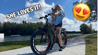 I GOT COURTNEY AN E BIKE!!