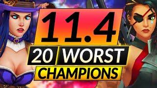 20 Champions You Think Are Good that are ACTUALLY TRASH - Patch 11.4 - LoL Guide