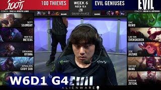 100 Thieves vs Evil Geniuses | Week 6 Day 1 S10 LCS Spring 2020 | 100 vs EG W6D1