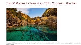 Top 10 Places to Take Your TEFL Course in the Fall | ITTT TEFL BLOG