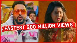 Top 9 Fastest Indian Songs to Reach 200 Million Views on YouTube | New Song : Genda Phool - Badshah