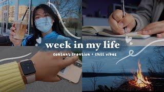 WEEK IN MY LIFE ✩ finally relaxing, campfire & content creation ☁️ | Allie C.