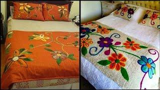 Top 10 Creative & Trendy Hand Embroidery Bed Spread Designs #shorts