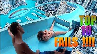 Top 10 FUNNIEST Water Slides Fails