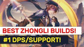 TOP 4 NEW Zhongli Builds! 41,000+ HP DPS/Tank/Support Guide! | Genshin Impact