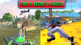 Top 5 Hiding Place in Free Fire By Launch Pad || Top Secret Hidden Places