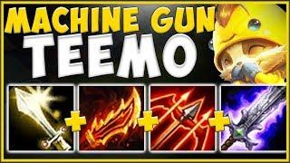 ACHIEVING MAX TEEMO DPS?? MACHINE GUN TEEMO IS UNBEATABLE! TEEMO TOP SEASON 10! - League of Legends