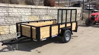 Sure Trac 5x10' Tube Top 3-Board High Side Utility Landscape Trailer ST6210HST-B-030