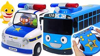 The villains are running away! Let’s go Pororo & Tayo Police Car~! | PinkyPopTOY