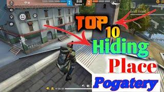 Top 10 HIDING PLACE IN CS POGATERY IN FREEFIRE #FREEFIRE #freefiremax