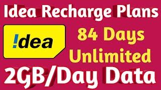 Idea Prepaid Recharge Plans | Idea New Best Plans Unlimited Calling & 4G Data | 84 Days Validity.