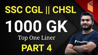 9:30 PM - Top 1000 GK in Hindi (P-4) | GK For SSC CGL,CHSL | GK in Hindi By Saurabh Sir | One Liner