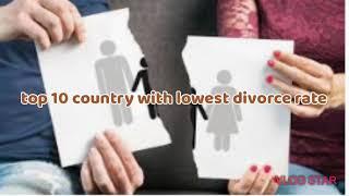 top 10 country with lowest divorce rate