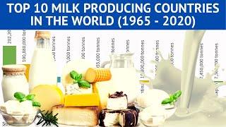 Top 10 Countries by Milk Production in the world (1965 - 2020) | Country Rankings | Vital Statistics