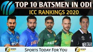 ICC Rankings 2020 || Top 10 Batsmen in One Day International ||