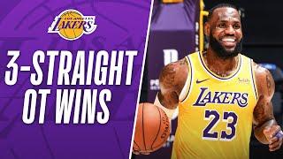 BEST MOMENTS From The Lakers Last 3 OT Wins!