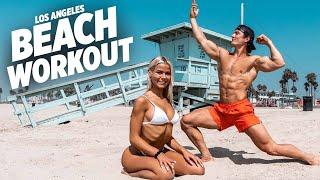 WE TRIED A COUPLES BEACH WORKOUT IN LOS ANGELES