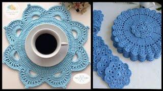 Top 10 Marvelous Hand Crochet Table Cloths patterns// Qureshiya work Designs ideas for Table clothes
