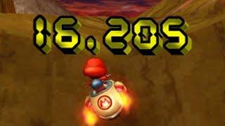 【MKWii WR】Grumble Volcano - 16.205 - ニヤケ