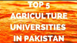 Top Agriculture Universities of Pakistan | Research Top Report