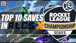 TOP 10 SAVES from Rocket League Championship Series - WEEK 3 | ESPN Esports