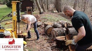 Log Splitting - Stay At Home Family Project