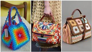 Top Stylish Hand Knitted & Crochet Hand Bags/ Shoulder Bag Designs for Different Purpose
