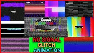 No Signal Glitch Animation In Green Screen