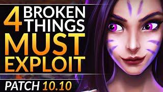 4 BROKEN Things You MUST EXPLOIT in Patch 10.10 - Pro Tricks to Win More | League of Legends Guide