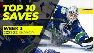 Top 10 Saves from Week 3 of the 2021-22 NHL Season