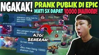 Prank TOP GLOBAL FANNY Mati 5x demi 10000 diamond! 1 Team malah ikutan