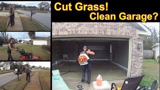 Lawn Service & Garage Cleaning Top to Bottom (Time Lapse)