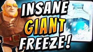 NO ONE EXPECTS THIS! CRAZY GIANT FREEZE DECK  — Clash Royale