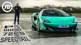 MCLAREN SHOWDOWN: P1 vs 720s, Speedtail vs F35, 600LT vs Ferrari Pista | Top Gear