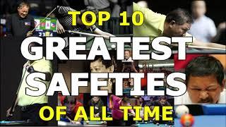 Top 10 GREATEST SAFETIES of All Time by EFREN REYES