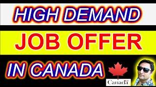 High Demand Job Offer in Canada : Top 10 (2020)