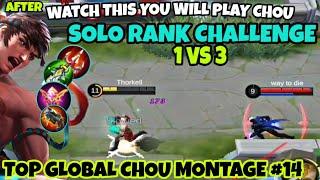 top global chou| solorank challenge| 1 vs 3 no problem| chou