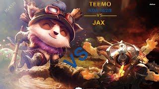 teemo vs jax top line kda 14/2/9 s10 v9.23