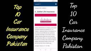 Top 10 Car insurance Company Pakistan