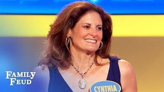 She's wearing lingerie to give hubby... DIVORCE PAPERS! | Family Feud