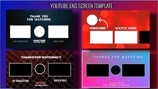 My Top 10 YouTube FREE End Screen/Outros Template Copyright Free Download