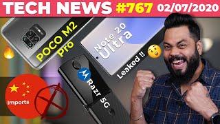 POCO M2 Pro All Specs, Samsung Note 20 Ultra Leaked,China Imports❌, Moto Razr 5G, Gmail Down-#TTN767