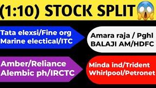 (1:10) STOCK SPLIT●TATA ELEXSI●MINDA INDUSTRIES●WHIRLPOOL●TRIDENT●PETRONET LNG●IRCTC●ALEMBIC PHARMA