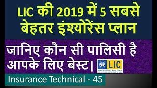 Top 5 LIC Life insurance Policies: Best LIC policy 2019