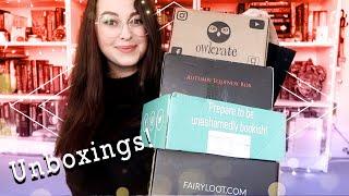 4x November Book Boxes Unboxing: Unplugged, Book Box Club, Owlcrate & Fairyloot!