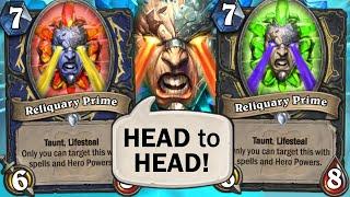 RELIQUARY PRIMES EVERYWHERE!! Head to Head and NOBODY is a Priest! | Ashes of Outland | Hearthstone