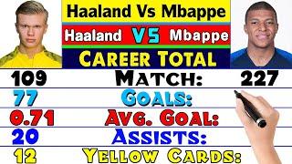 Erling Haaland Vs Kylian Mbappe Who is Best ❓ Haaland Vs Mbappe All Match, Goals, Assists Compared