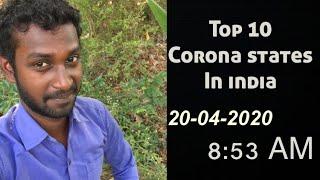 Top 10 corona states in India | 20-04-2020 ~ 8:53 AM | Antony | Tamil