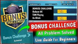 BONUS CHALLENGE | Live Guide For Beginners (Redeem UC) How To Play TDM, All Doubts Clear Pubg Mobile