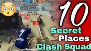 TOP 10 CLASH SQUAD SECRET PLACE IN FREE FIRE | CLASH SQUAD TIPS AND TRICKS || Knight Warriors